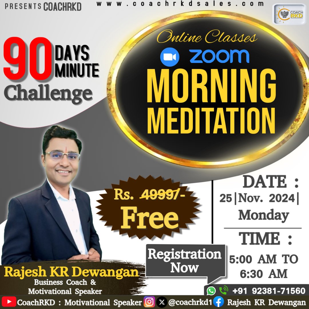 moning meditaino by Rajesh sir